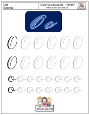 ö harfi çizgi çalışması